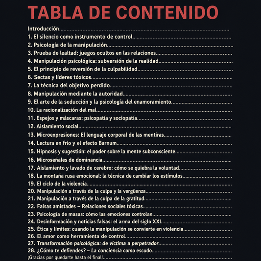 El que entiende la manipulación nunca vuelve a ser víctima.